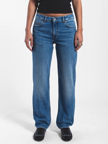 Dr. Denim Jeans 'Drdenimarch Mid Straight' in Blauw