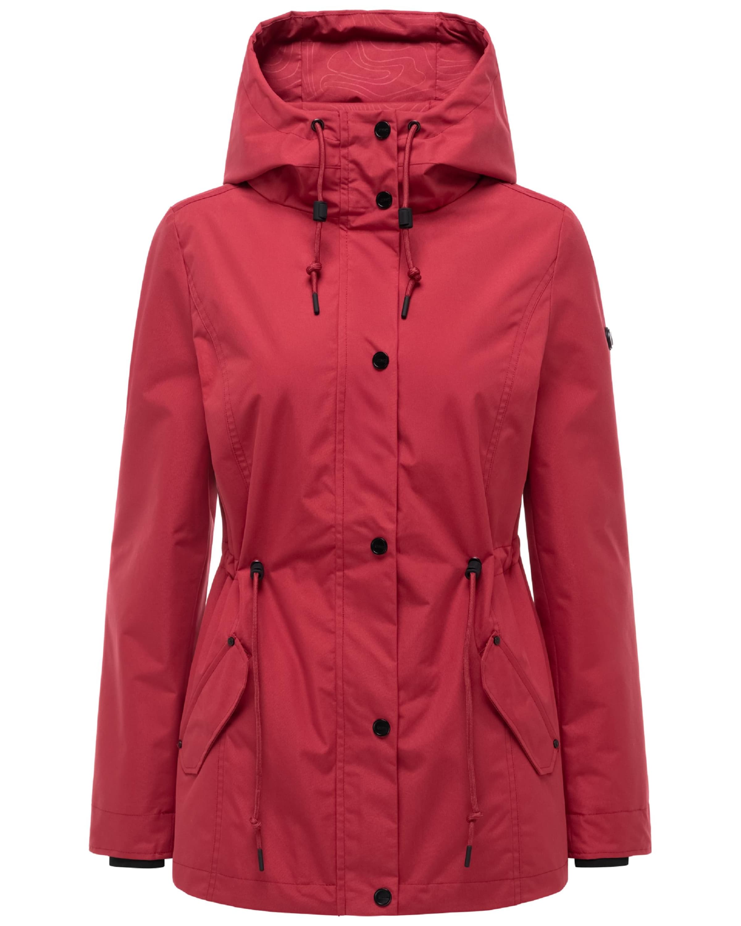 Parka mi-saison 'Bonbonparty 16' MARIKOO en rouge : devant