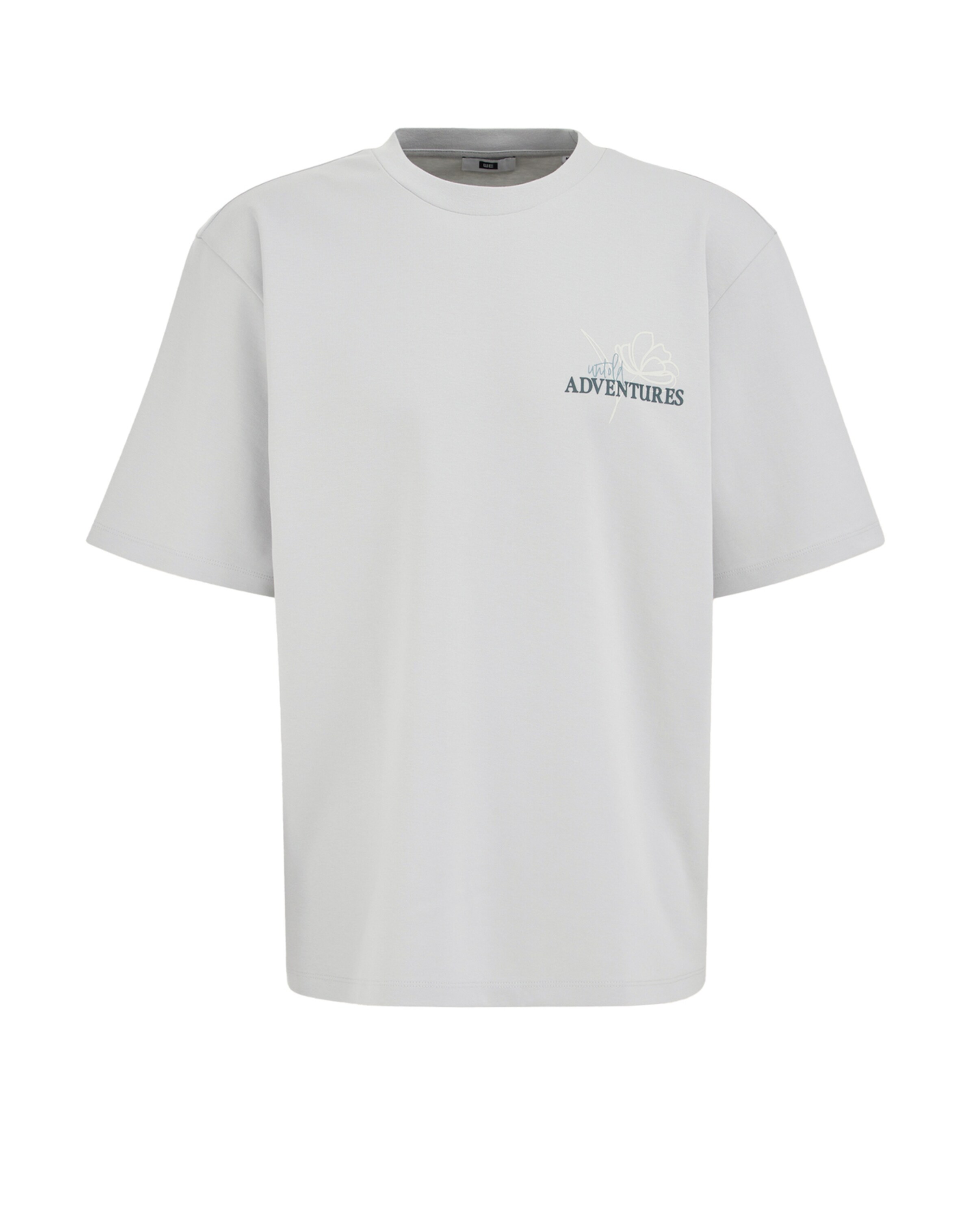 WE Fashion Тениска в сиво: отпред