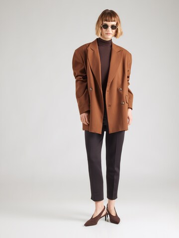 Tapered Pantaloni con piega frontale 'Feroce' di MM by Max Mara in nero