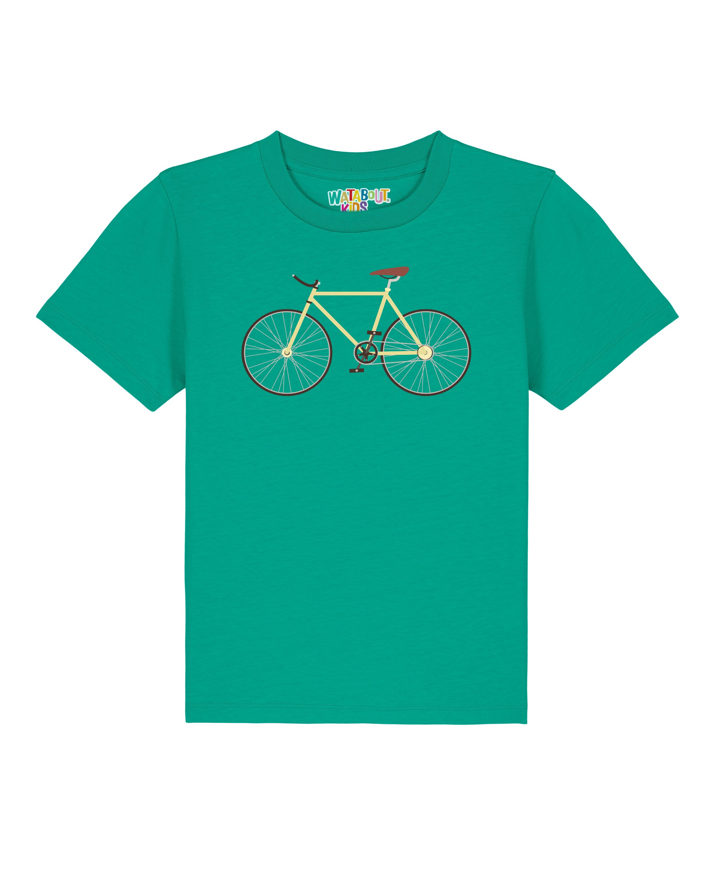T-Shirt 'Yellow Bike' watabout.kids en vert : devant