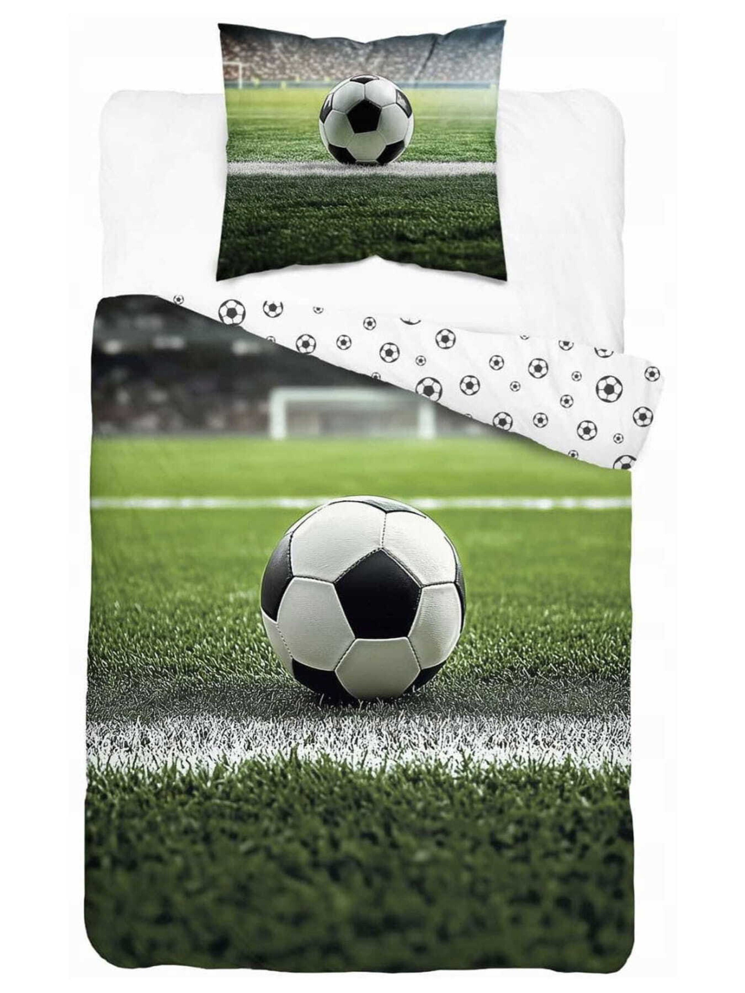 DETEXPOL Beddengoed 'Fußbal' in Groen: voorkant