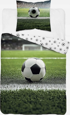 DETEXPOL Bettzeug 'Fußbal' in Grün: Vorderseite
