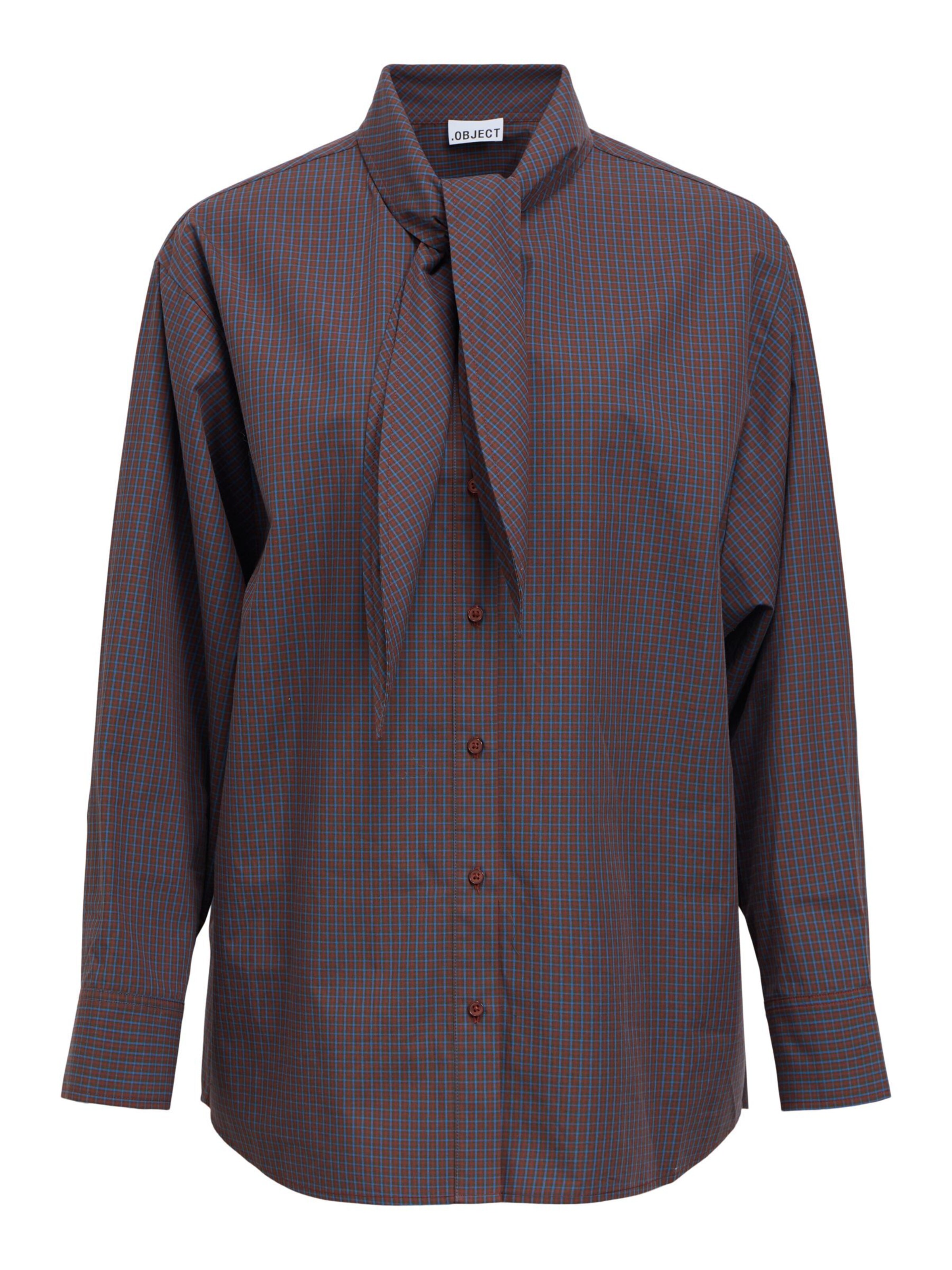 OBJECT Bluse 'OBJGrace' in Braun: Vorderseite