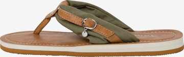 TAMARIS Teenslipper 'Toe-Post Mule' in Groen