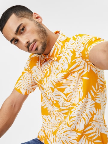 AÉROPOSTALE Regular fit Button Up Shirt in Orange