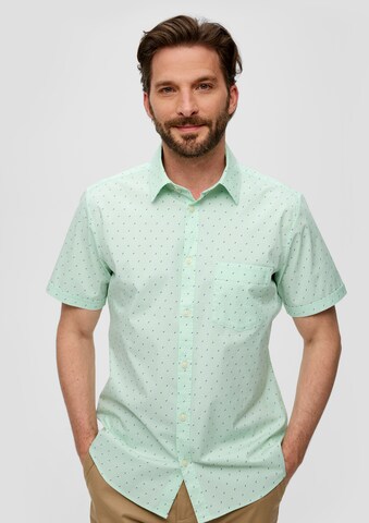 s.Oliver Regular fit Button Up Shirt in Green: front