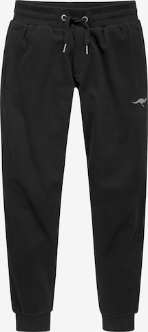 KangaROOS Tapered Pants in Black: front