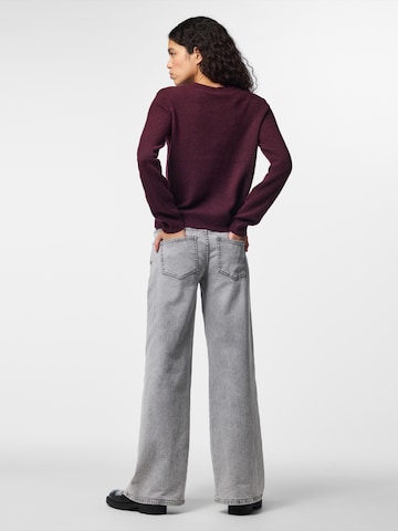 Cardigan 'PCMALOU' PIECES en rouge