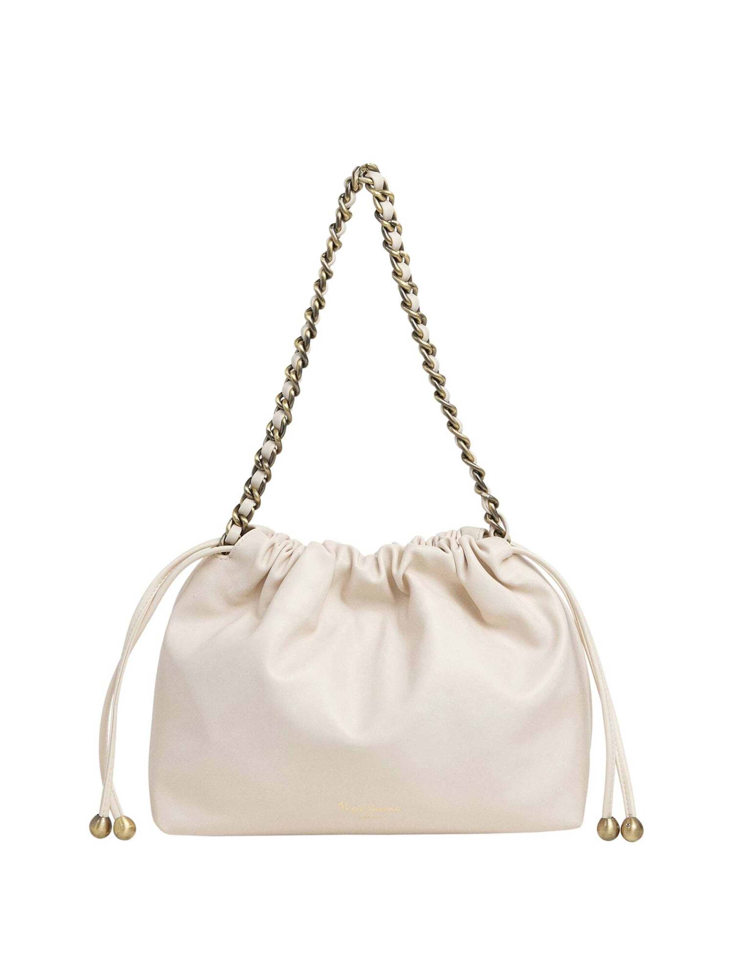 Pepe Jeans Handtas in Beige: voorkant