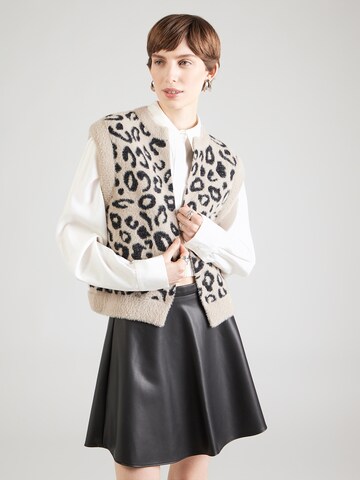 RINO & PELLEKardigan bez rukava 'Elona' - smeđa boja: prednji dio