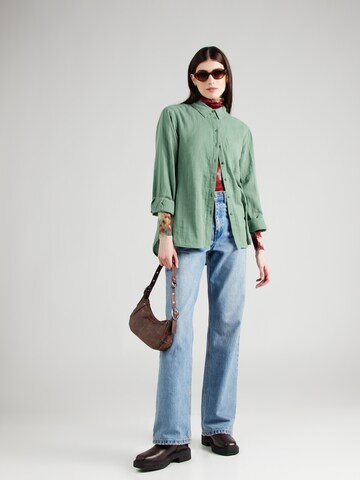 PIECES Blouse 'MASTINA' in Green