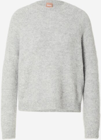 BOSS Sweater 'Febisan' in Silver: front