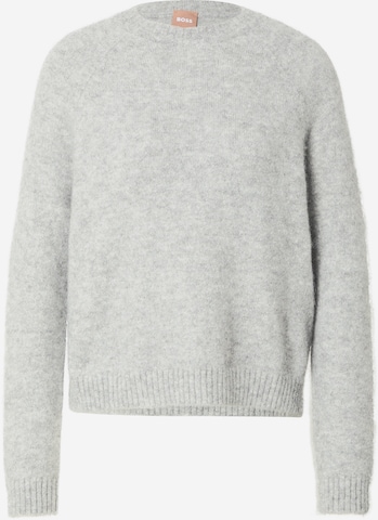 BOSS Black Sweater 'Febisan' in Silver: front