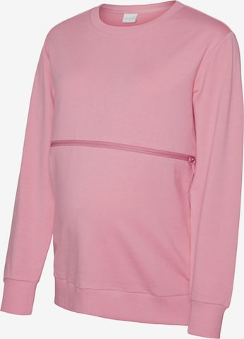 MAMALICIOUS Sweatshirt 'Ark June' in Roze: voorkant