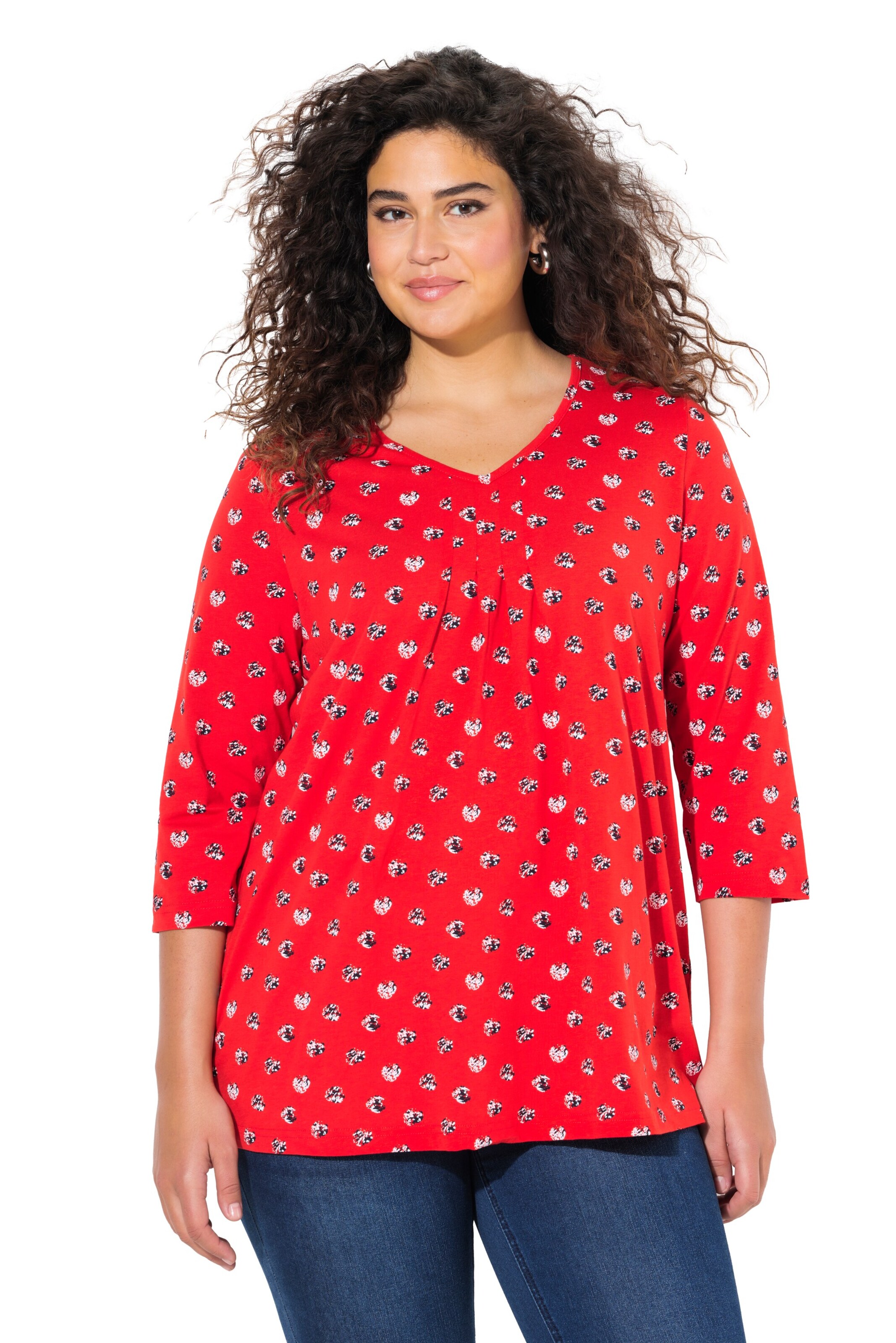 Ulla Popken Shirt in Rood: voorkant