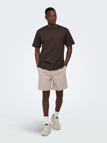 Only & Sons T-shirt 'ONSFRED' i brun
