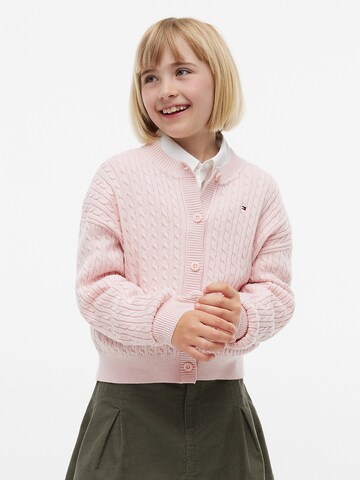 TOMMY HILFIGER Knit cardigan in Pink: front