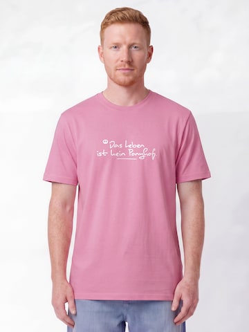 T-Shirt 'Das Leben Ist Kein Ponyhof' Watapparel en rose : devant