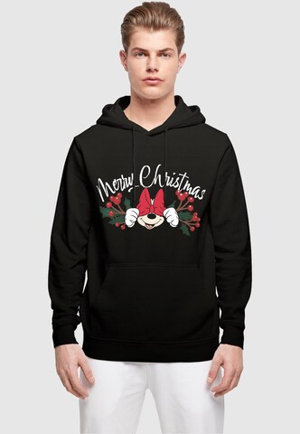 Felpa 'Minnie Mouse - Christmas Holly' di ABSOLUTE CULT in nero: frontale