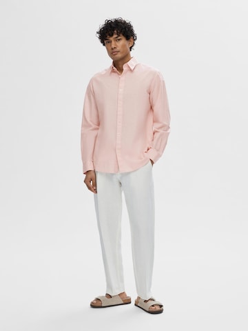 SELECTED HOMME - Ajuste estrecho Camisa de negocios en rosa