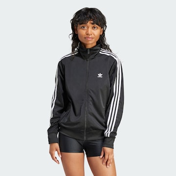 ADIDAS ORIGINALS Zip-Up Hoodie in Black: front