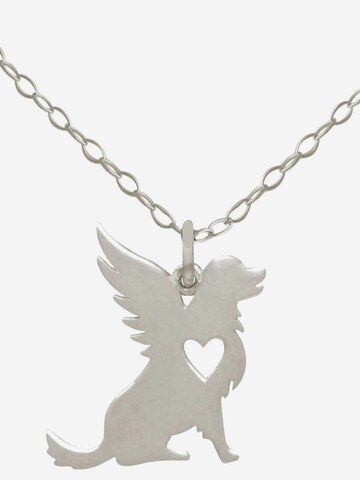 Gemshine Necklace 'Hund Flügel - Treuer Schutzengel' in Silver
