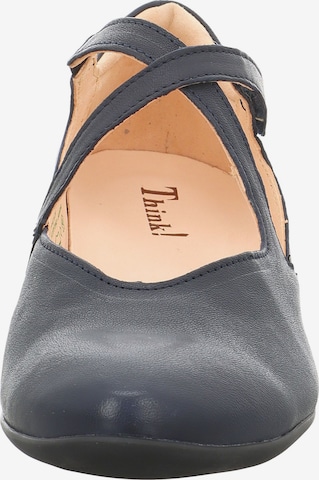 THINK! Ballet Flats with Strap in Blue