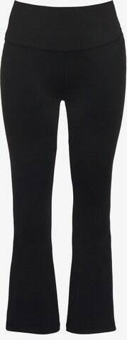 Ulla Popken Flared Leggings in Black: front