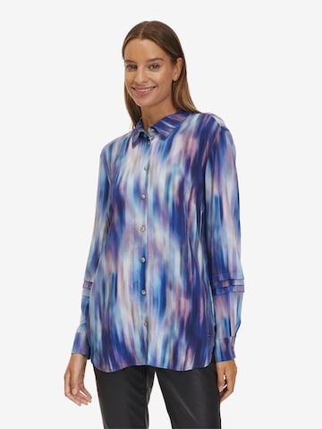 Betty & Co Longbluse mit Print in Blau: predná strana