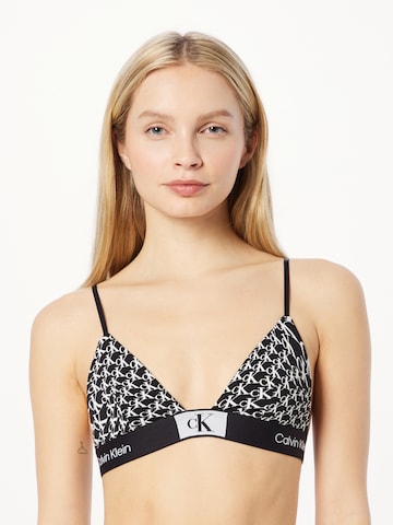 Calvin Klein Underwear Triangle Bra in Black: front