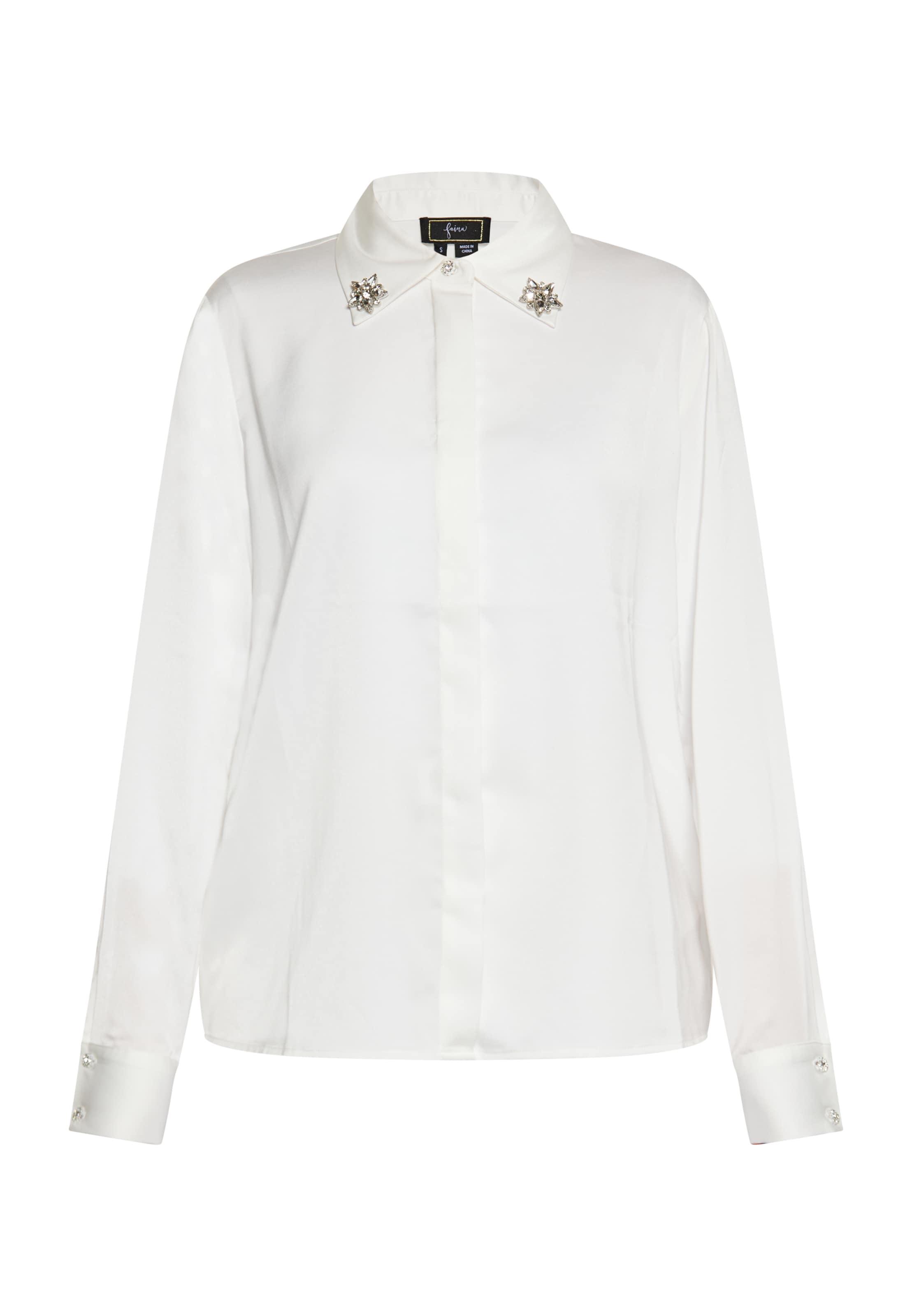 faina - Blusa em branco: frente