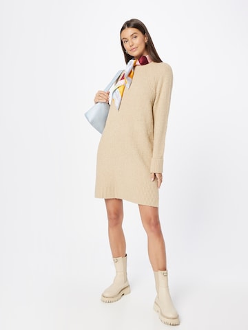 ESPRIT Gebreide jurk in Beige