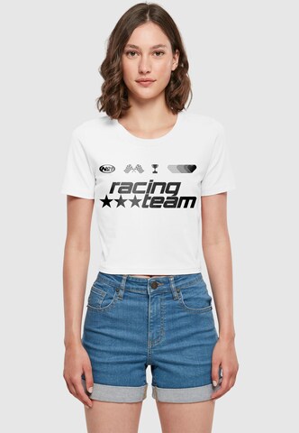 Miss Tee Tričko 'Number One Racing Team' – bílá: přední strana