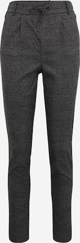 Only Tall Slimfit Kalhoty se sklady v pase 'POPTRASH' – černá: přední strana