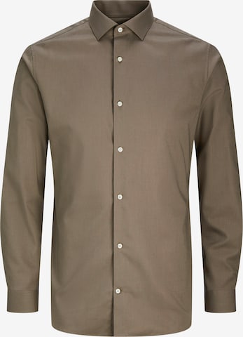 JACK & JONESSlim Fit Košulja 'JPRBLAPARKER' - smeđa boja: prednji dio