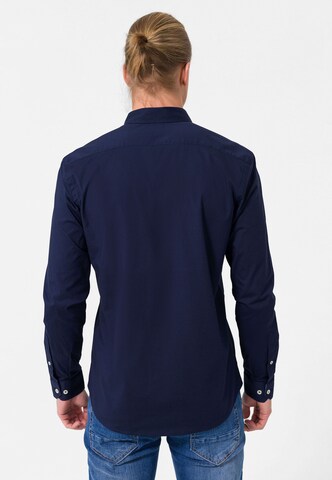 Coupe slim Chemise Felix Hardy en bleu