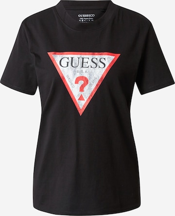 GUESS T-shirt 'Classic' i svart: framsida