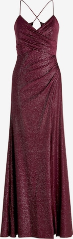 Vera Mont Abendkleid im Glitzer-Look in Rot: Vorderseite