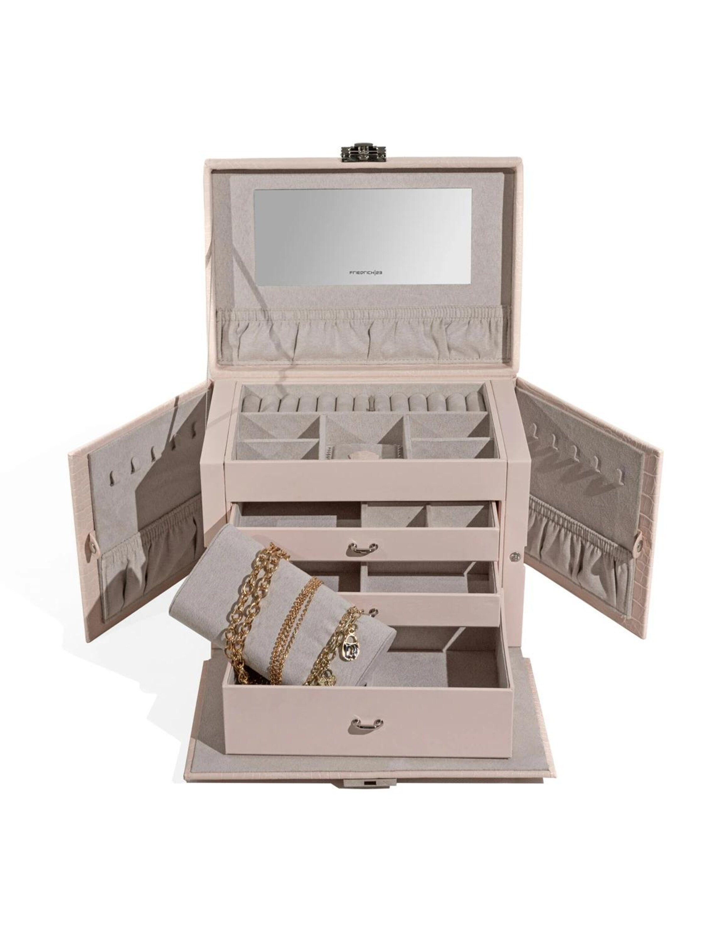 Friedrich23 Jewelry storage 'Caiman Schmuckkasten gross' in Pink
