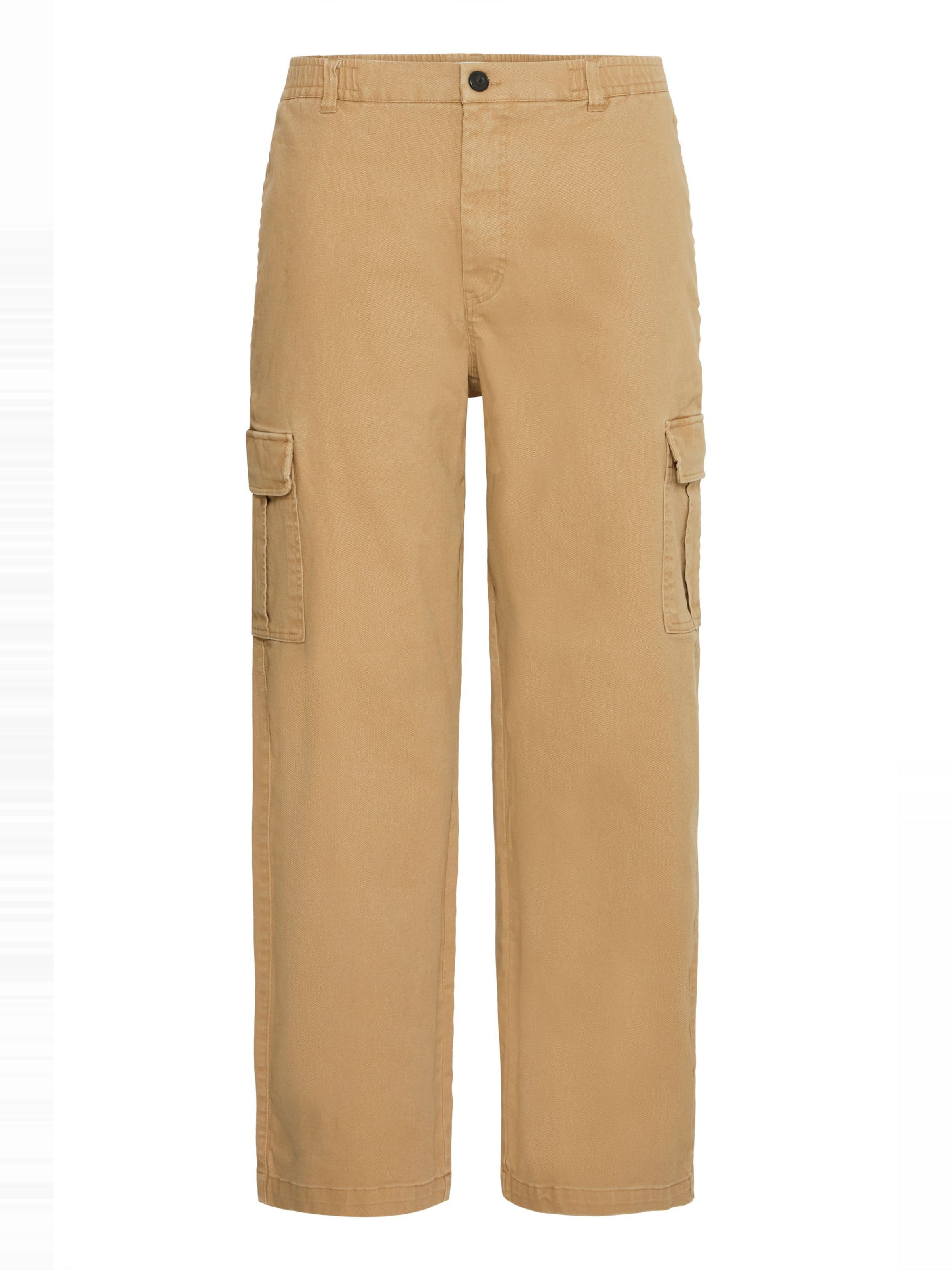 !Solid - Loosefit Calças cargo 'Nait Alann Elas' em castanho: frente