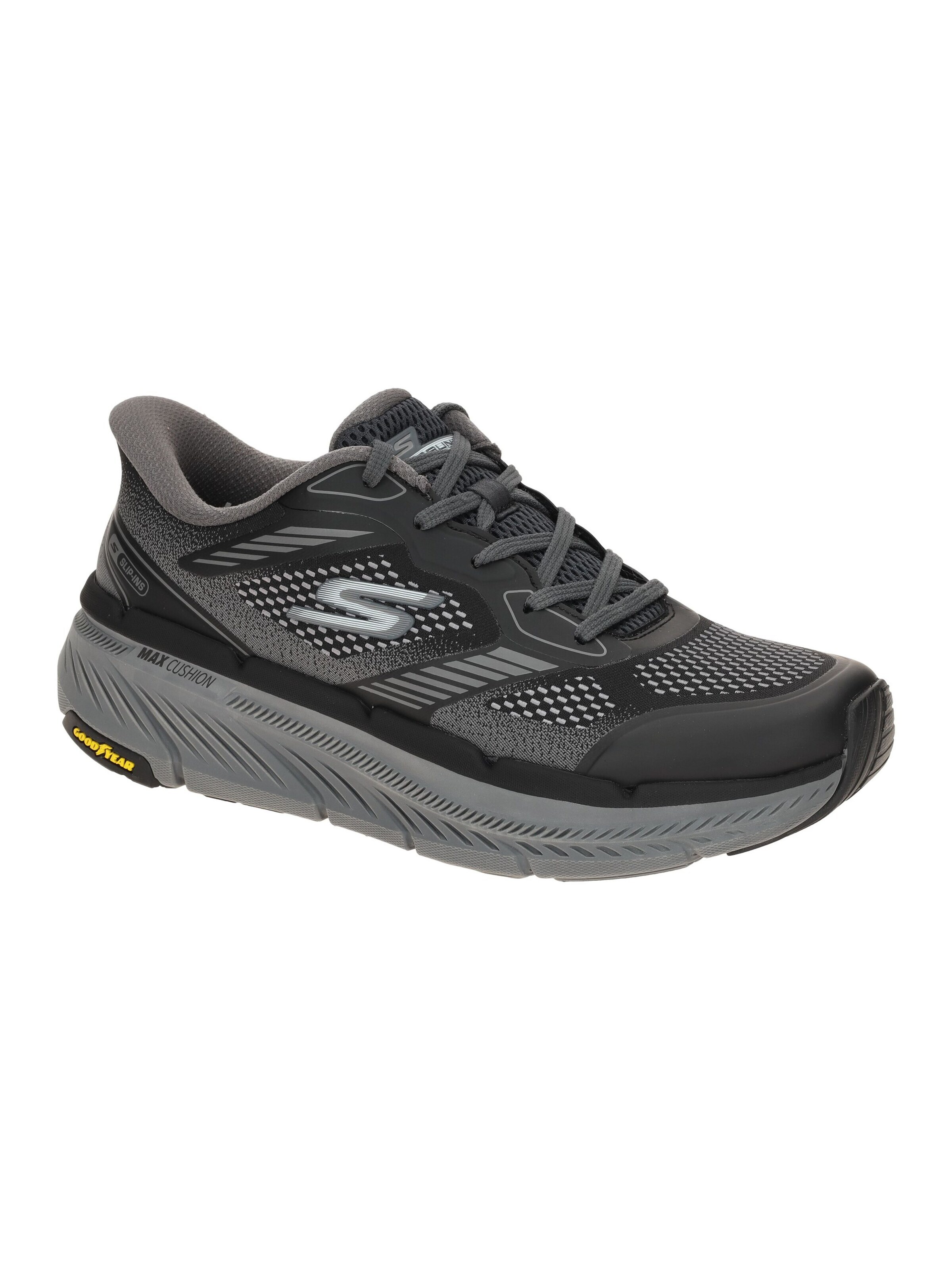 SKECHERS Athletic Lace-Up Shoes 'Skechers MAX CUSHIONING Premier Schuhe schwarz Sport Slip Ins' in Black: front
