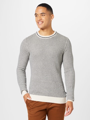 Casual Friday Sweater 'Karl' in Beige: front