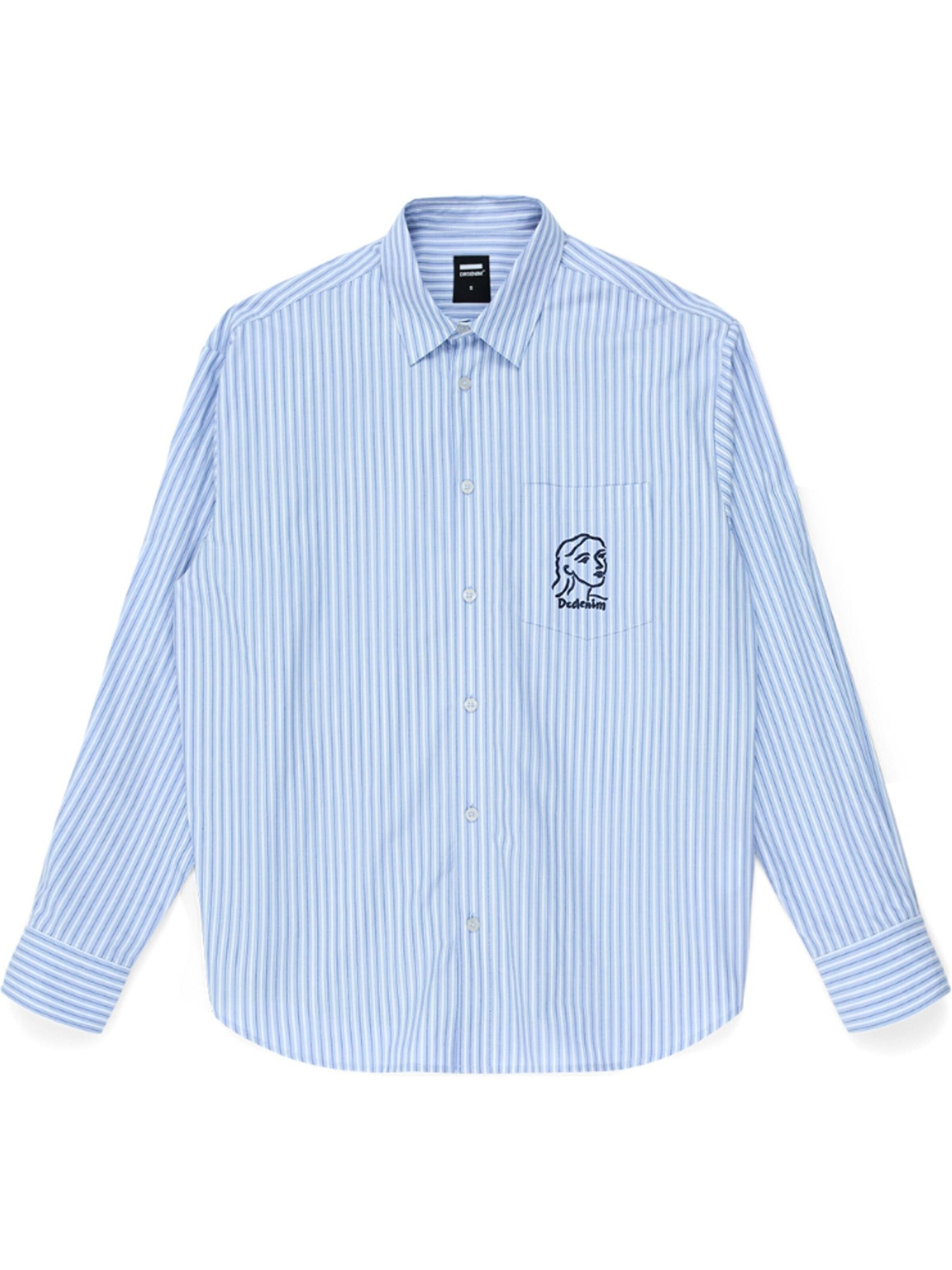 Dr. Denim Blouse 'Wes' in XS in de kleur Lichtblauw, Productweergave