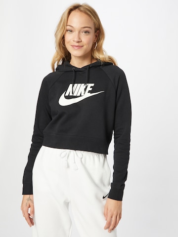 Bluză de molton de la Nike Sportswear pe negru: față