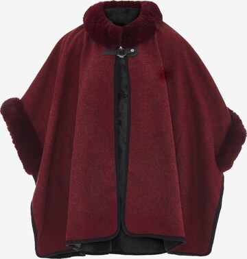 FRAULLY Cape in Rood: voorkant