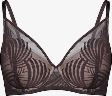 ESOTIQ - Push-up Sujetador 'Nacre' en marrón: frente