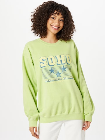 Nasty Gal Sweatshirt in Green: front