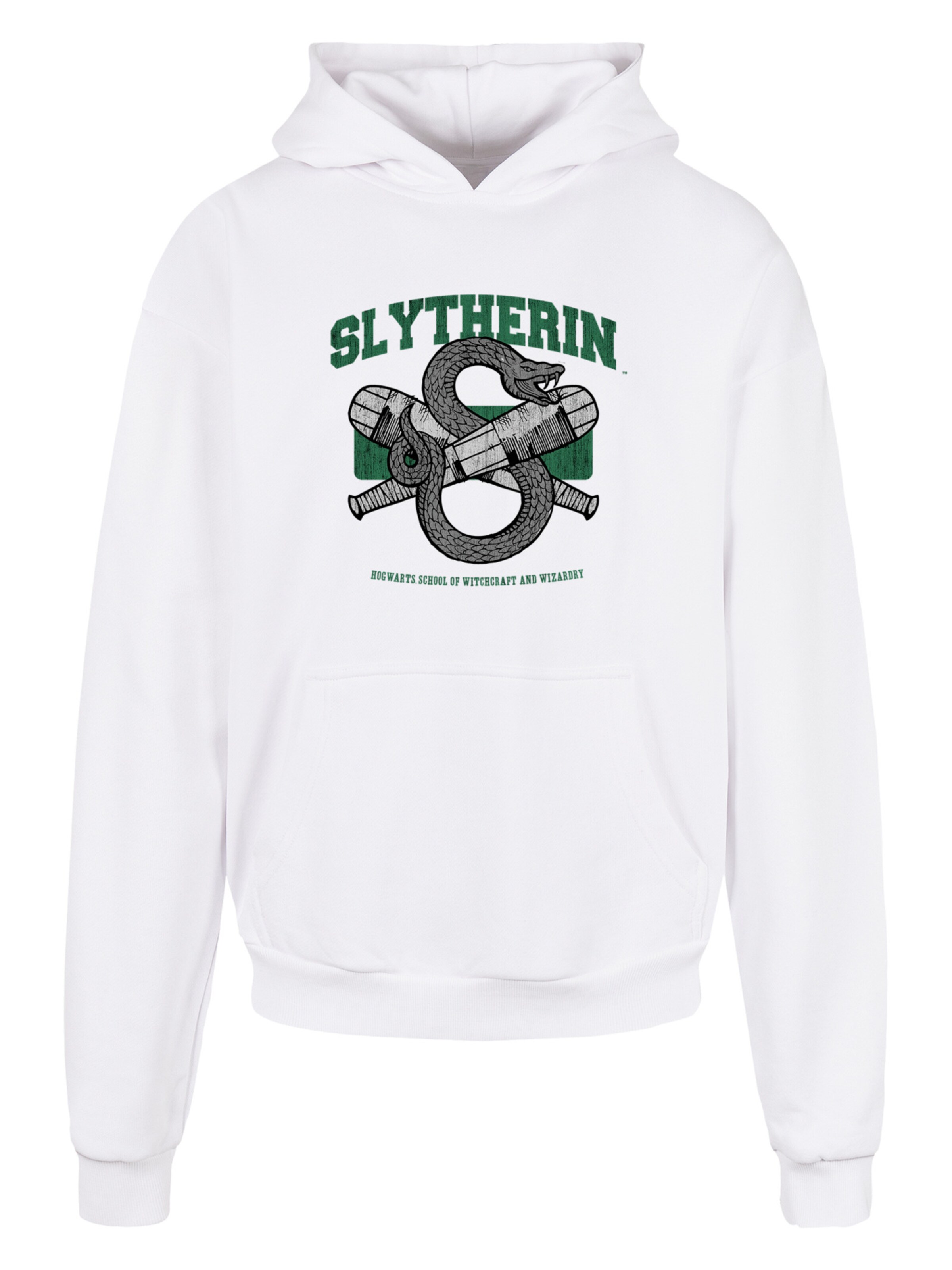 F4NT4STIC Sweatshirt 'Harry Potter Slytherin' in Wit: voorkant