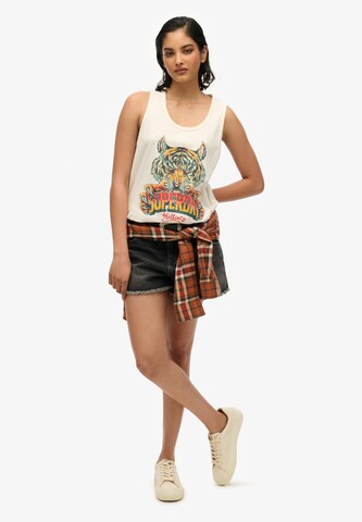 Superdry Top 'Biker' in Wit